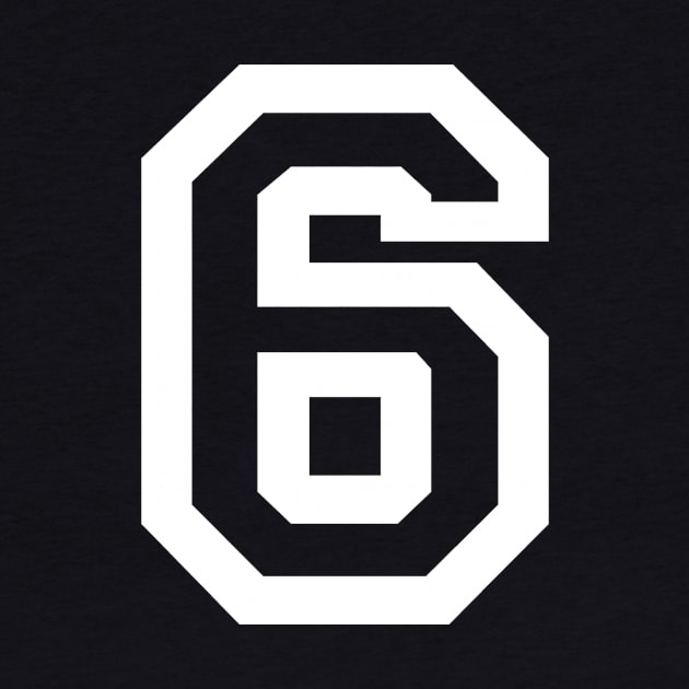 Sports Shirt #6 (white letter) by One Stop Sports